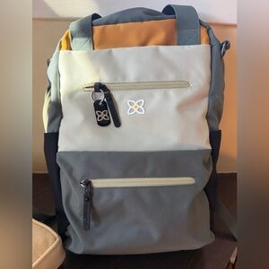 Sherpani Cream and Gray Backpack